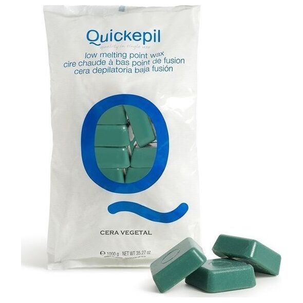 Quickepil QUICKEPIL WOSK DO DEPILACJI TWARDY BEZPASKOWY DO DEPILACJI VEGETAL 1 KG ZIELONY