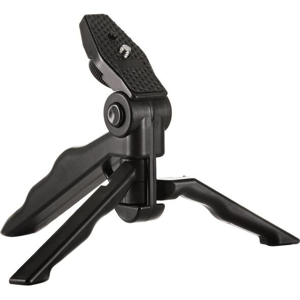 Hurtel Uchwyt z mini statywem do kamer sportowych GoPro SJCAM czarny uniwersalny