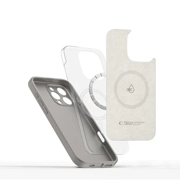 Tech-Protect Liquid Silicone MagSafe Apple iPhone 16 Pro Max Stone Grey