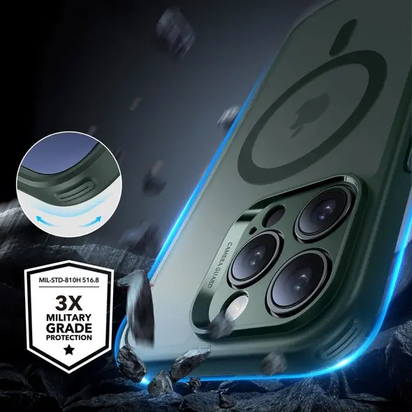 ESR Classic Pro Set Halolock MagSafe Apple iPhone 16 Pro Frosted Green