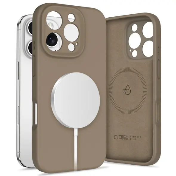 Tech-Protect Liquid Silicone MagSafe Apple iPhone 16 Pro Max Chocolate Brown