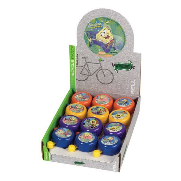 Widek Dzwonek Rowerowy SPONGE BOB Mix Kolorów Pudełko 12 szt (WDK-S361)
