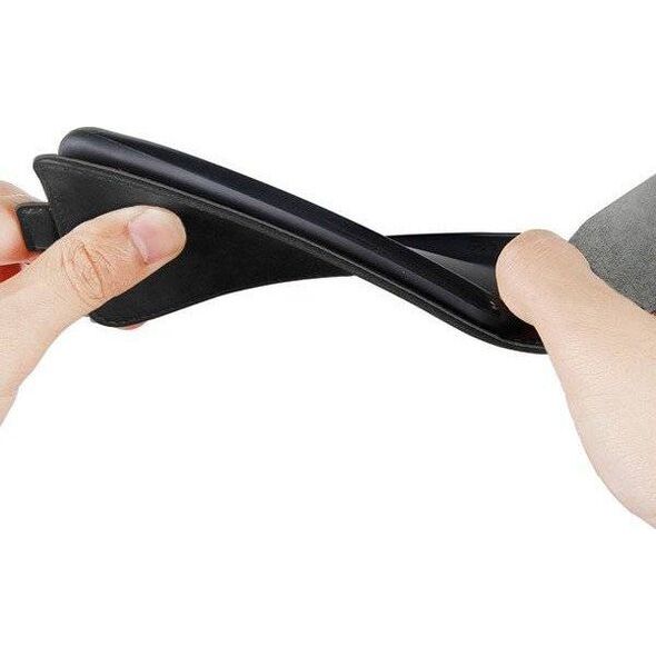 Kabura SAMSUNG GALAXY M21 Pionowa Rubber etui z klapką czarne