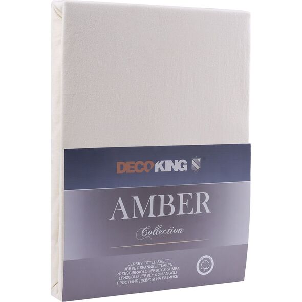 Decoking Prześcieradło Amber kremowe r. 140x200 cm