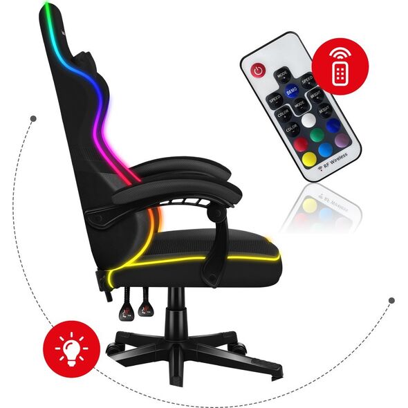 Fotel Huzaro Force 4.4 RGB Czarny