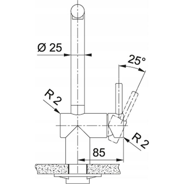 Bateria umywalkowa Franke TAP ARM ATLAS NEO PULL SIDE GOLD
