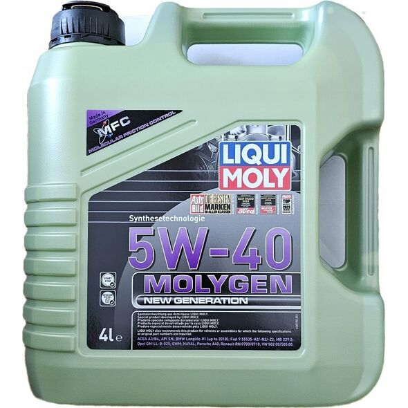 LIQUI MOLY Sintetinė variklinė alyva LIQUI-MOLY Molygen New Generation 5W-40, 4L