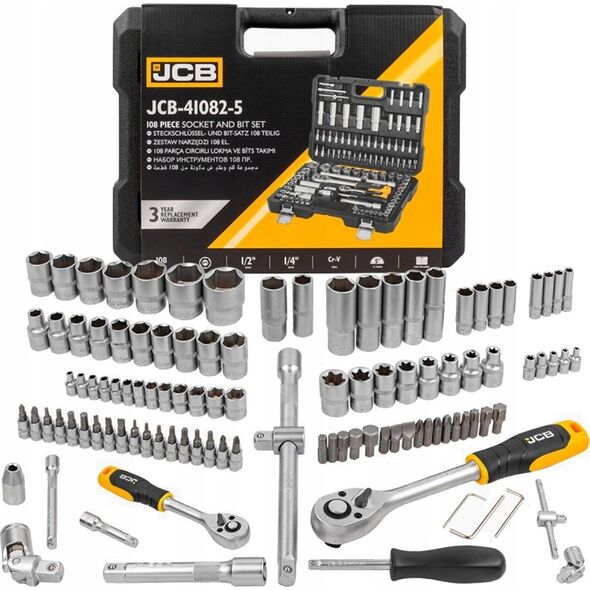 Zestaw narzędzi JCB JCB ZESTAW KLUCZY 108el. 1/2" 1/4"