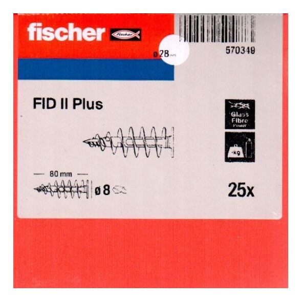 Fischer fischer insulation anchor FID II Plus 80mm (white, 25 pieces)