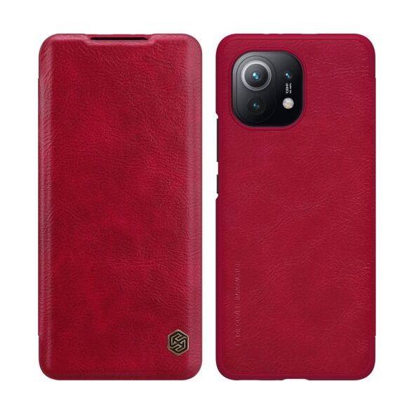 Nillkin Nillkin QIN skórzane etui do Xiaomi Mi 11 Czerwone