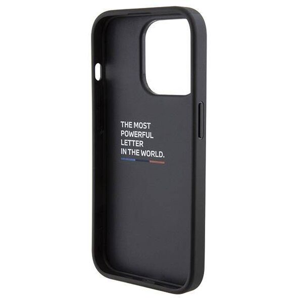 Original Case APPLE IPHONE 15 PRO MAX BMW Hardcase Grip Stand Smooth & Perforated (BMHCP15XGSPPRK) black 3666339204594