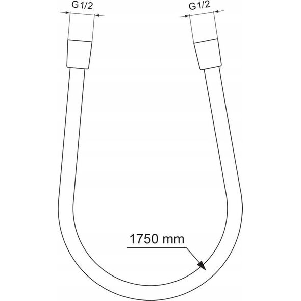 Ideal Standard Hose Ideal Standard λάστιχο ντους 1750 mm μαύρο ματ BE175XG 13583886 3800861107644