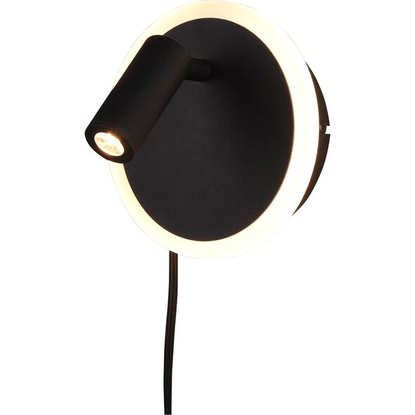 Kinkiet Trio Lampa ścienna nowoczesna czarna Trio JORDAN LED 229210232