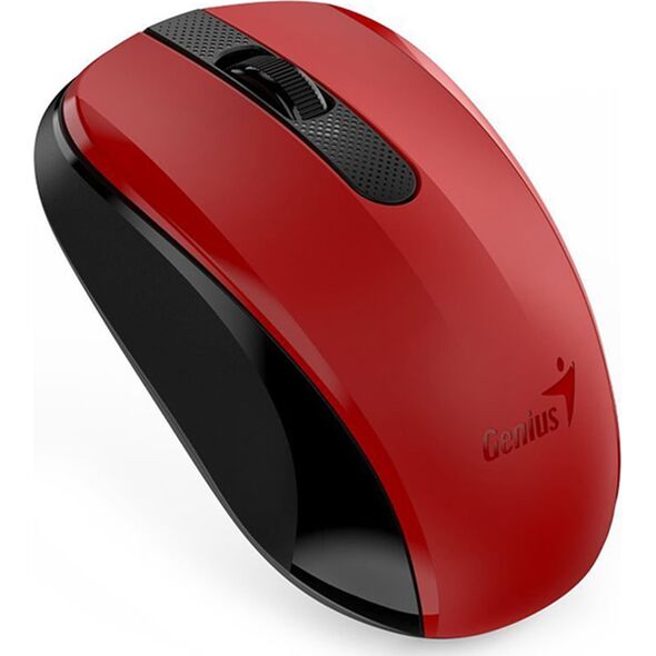 Mysz Genius Genius Mysz NX-8008S, 1200DPI, 2.4 [GHz], optyczna, 3kl., bezprzewodowa USB, czerwona, 1 szt AA