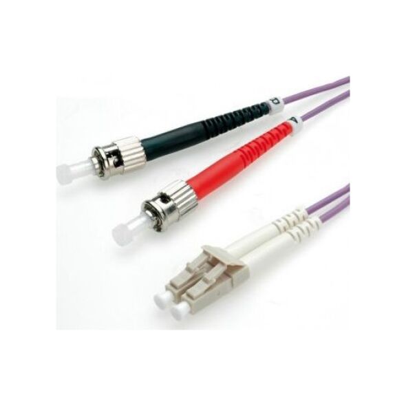 Value VALUE Patchcord światłowodowy 50/125um LC-ST OM4 1m fioletowy