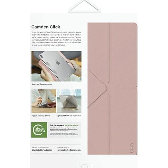 Etui na tablet Uniq UNIQ etui Camden Click iPad Air 13" (2024) różowy/blush pink