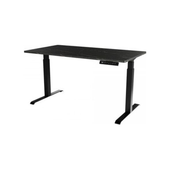 Biurko Cama Meble Biurko z el. reg. wys. MOON 150x80 czarny/san sebas