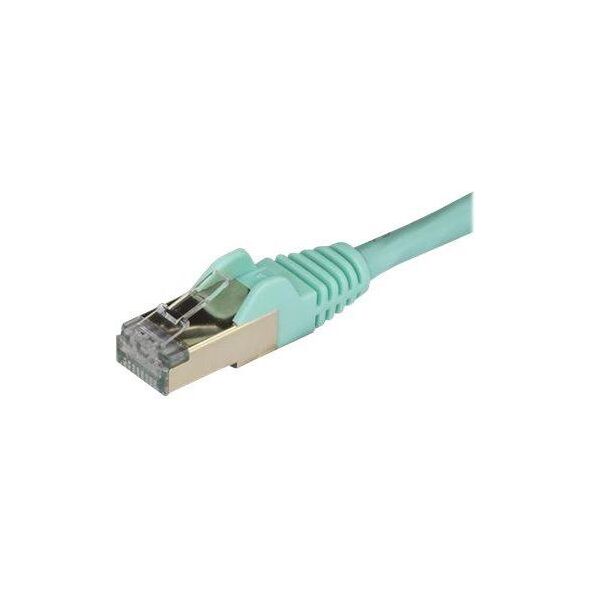 StarTech Patchcord CAT6A, STP, 0.5m, błękitny (6ASPAT50CMAQ)