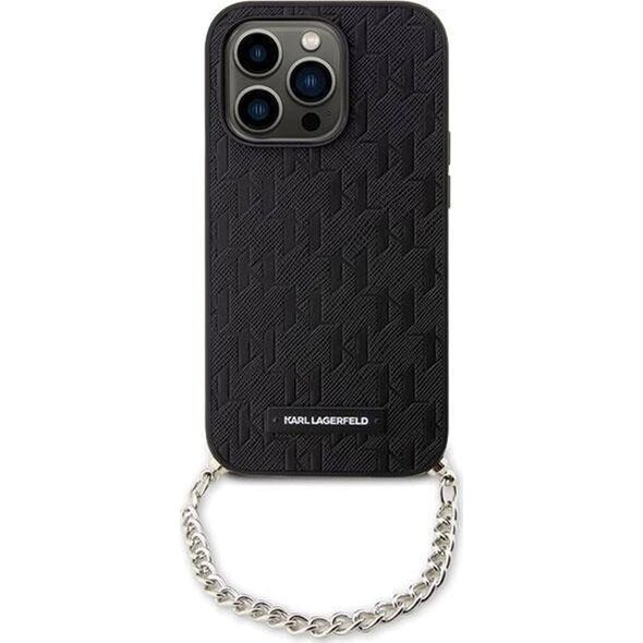 Karl Lagerfeld Etui Karl Lagerfeld KLHCP14XSACKLHPK Apple iPhone 14 Pro Max czarny/black hardcase Saffiano Monogram Chain
