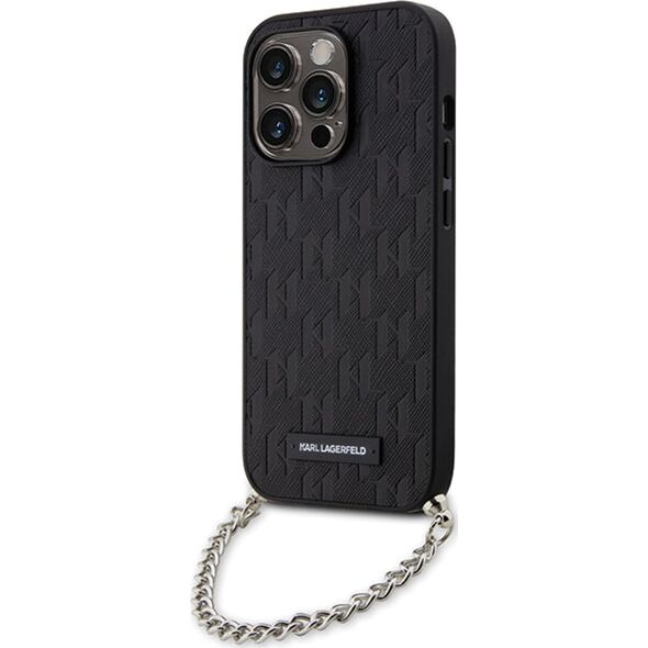 Karl Lagerfeld Etui Karl Lagerfeld KLHCP14XSACKLHPK Apple iPhone 14 Pro Max czarny/black hardcase Saffiano Monogram Chain