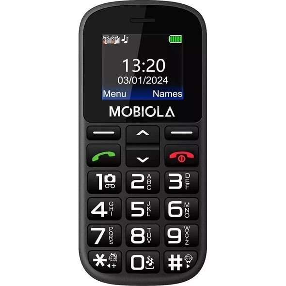 Telefon stacjonarny Vega TELEFON GSM MOBIOLA  MB200 2G TELEFON DLA SENIORA CZARNY>