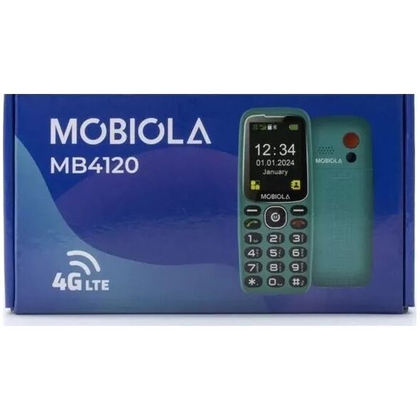 Telefon komórkowy Vega TELEFON GSM MOBIOLA  MB4120 4G TELEFON DLA SENIORA TURKUSOWY>