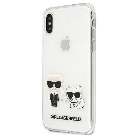 Karl Lagerfeld Karl Lagerfeld KLHCPXCKTR iPhone X/Xs hardcase Transparent Karl & Choupette