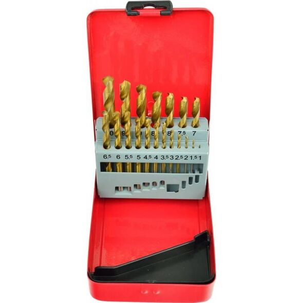 Wiertło Geko KPL.WIERTEŁ 19SZT.1-10MM POW.TYT. MET.BOX(40) G38234 GEKO