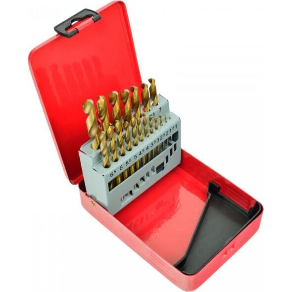 Wiertło Geko KPL.WIERTEŁ 19SZT.1-10MM POW.TYT. MET.BOX(40) G38234 GEKO