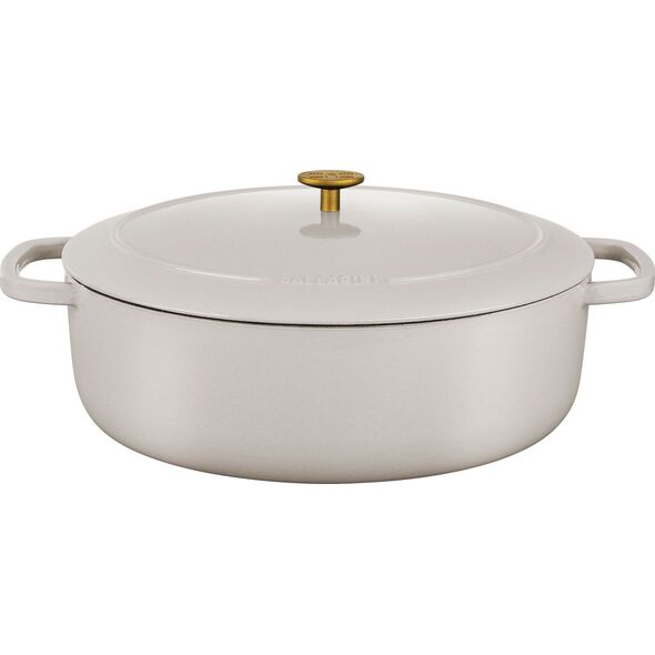 Ballarini Garnek żeliwny owalny Ballarini Bellamonte - Kość słoniowa, 7.5 ltr