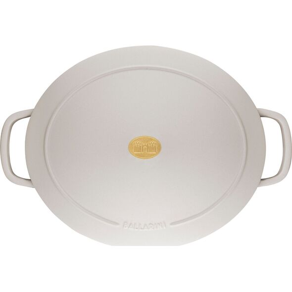 Ballarini Garnek żeliwny owalny Ballarini Bellamonte - Kość słoniowa, 7.5 ltr