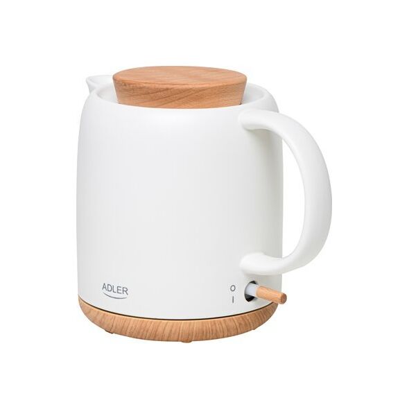 Adler Electric Kettle | AD 1304 | Electric | 1200 W | 1 L | Ceramic | 360 rotational base | White one size