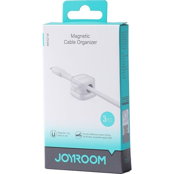 Organizer Joyroom Organizer do kabli Joyroom JR-ZS368 magnetyczny biały [3 PACK]
