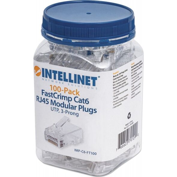 Intellinet Network Solutions Wtyk RJ45 Cat6 UTP przelotowy 100 szt