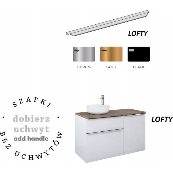 RE120500020040 / ELITA / LOFTY / UCHWYT CHROM 50 1 SZT. (L-498/R-448) / 168842 /