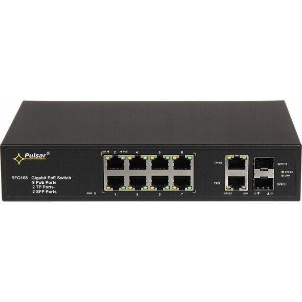 SFG108 Switch przemyslowy PoE 12-portowy