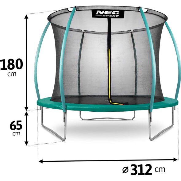 Trampolina ogrodowa Neo-Sport NS-10C181 z siatką wewnętrzną 10 FT 312 cm