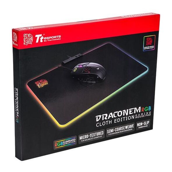 Podkładka Tt eSPORTS Draconem RGB Cloth Edition (MP-DCM-RGBSMS-01)