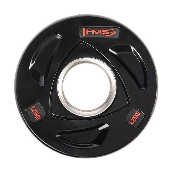 HMS TOX01 Czarny Talerz Olimpijski Ogumowany 1.25 kg