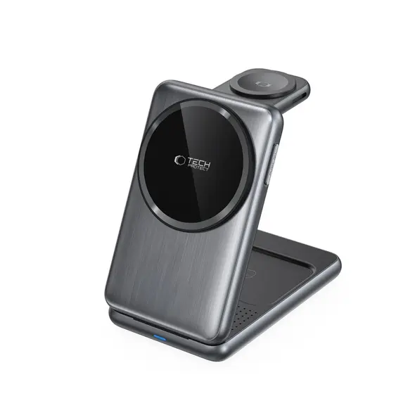 Tech-Protect QI15W-A42 3in1 Magnetic MagSafe Wireless Charger Space Grey