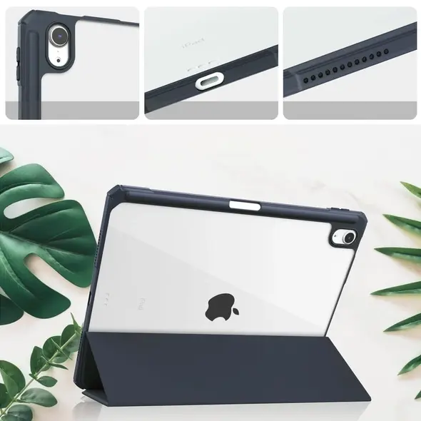 Bizon Case Tab Clear Matt Apple iPad Air 6 / Air 5 / Air 4 / iPad Pro 11 2018 navy blue