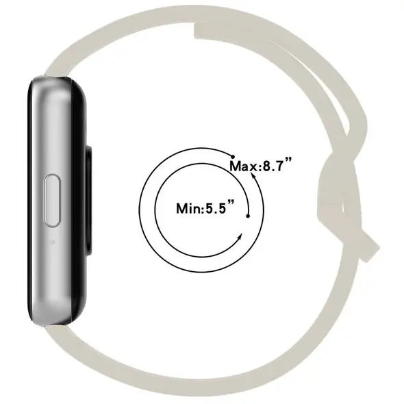 Bizon Strap Watch Silicone Samsung Galaxy Fit 3 light grey