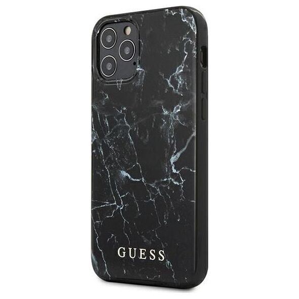 Guess Guess GUHCP12SPCUMABK iPhone 12 5,4 czarny/black hardcase Marble