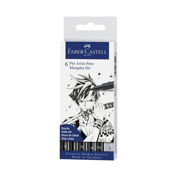 Faber-Castell pióro kreślarskie Pitt Artist Pen Mangaka 6 szt