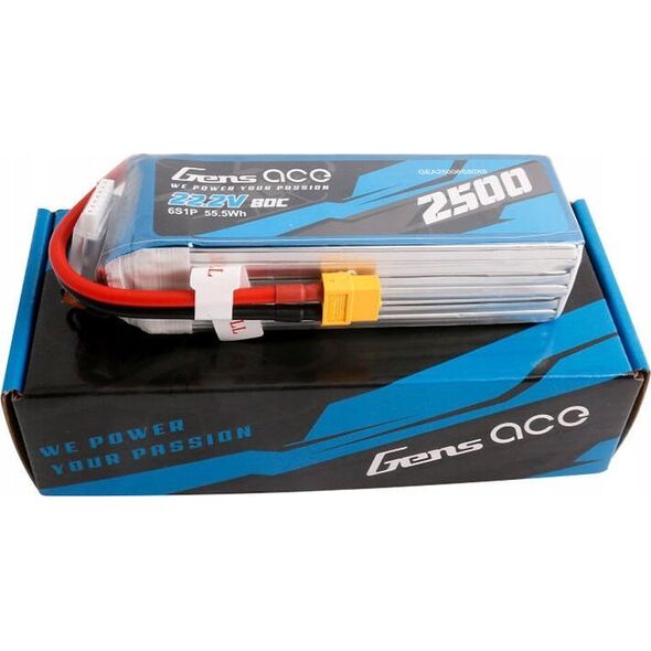 Gens Ace Akumulator Gens ace 2500mAh 22.2V 80C 6S1P Lipo z konektorem XT60 plug