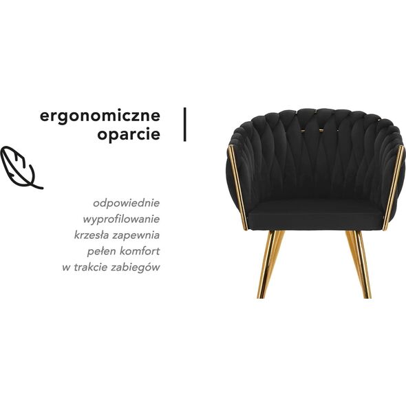 Activeshop 4Rico krzesło QS-GW06G aksamit czarne