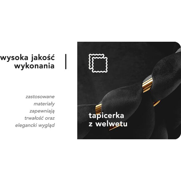 Activeshop 4Rico krzesło QS-GW06G aksamit czarne