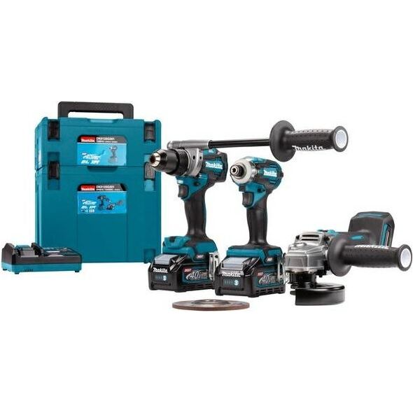 Zestaw elektronarzędzi Makita MAKITA ZESTAW COMBO 40Vmax XGT (GA005G+DF001G+TD001G) 2x4,0Ah 2xMAKPAC DK0125G301 MDK0125G301