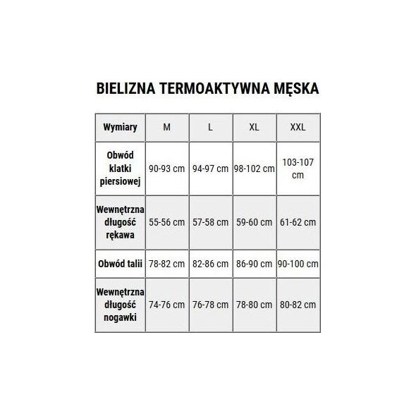 Viking Bielizna termoaktywna męska Gary Bamboo czarna 2XL