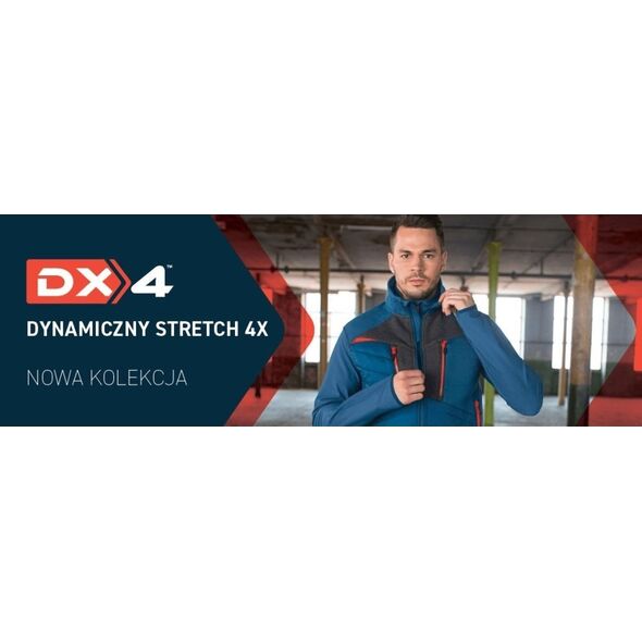 Portwest DX474 - Kurtka DX4 Softshell oddychający, wodoodporny i wiatroszczelny, tkanina ripstop, 92% Poliester, 8% Elastan, 6 - niebieski metro L